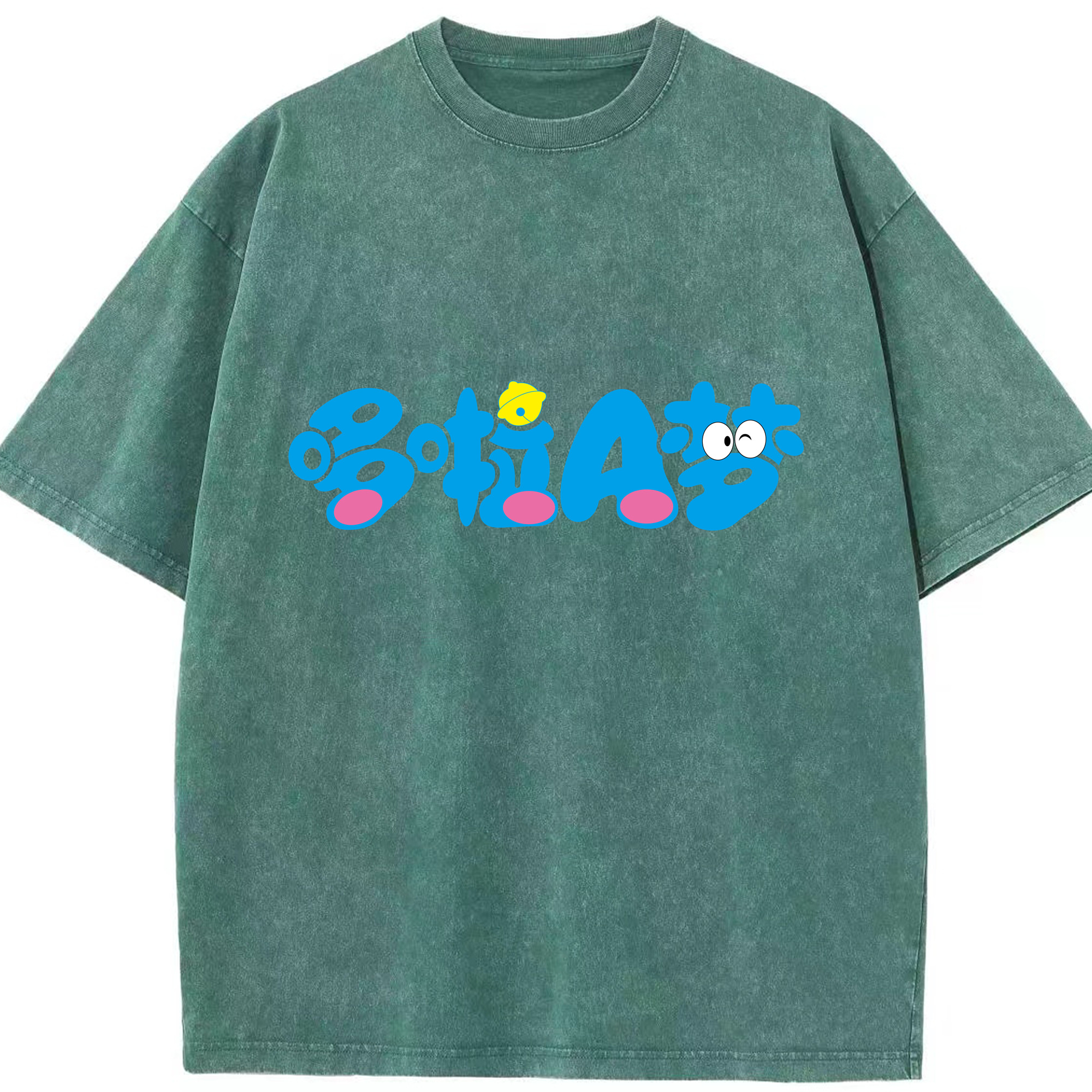 （画像用） ドラえもん Doraemon 綿100% ヴィンテージ風 半袖Tシャツ（フロントプリント）